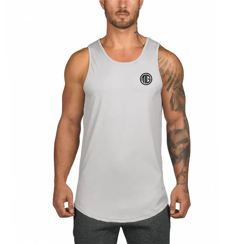 Men's Olive Green Sleeveless Waistcoat Vest Summer Training Wear