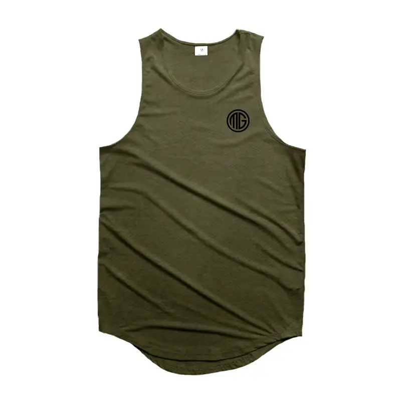 Men's Olive Green Sleeveless Waistcoat Vest Summer Training Wear