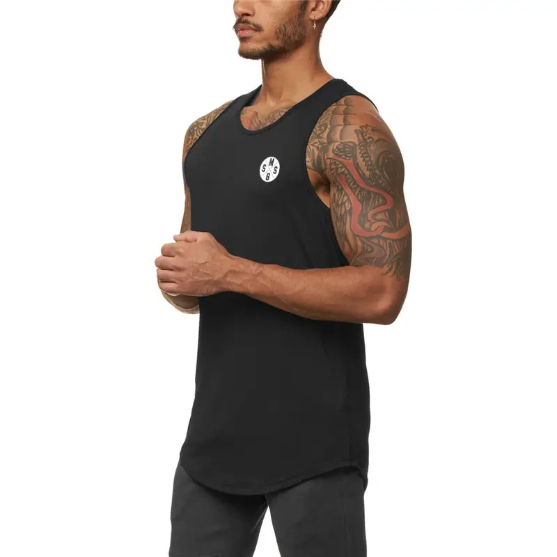 Men Muscle Vest Sleeveless Black with Logo