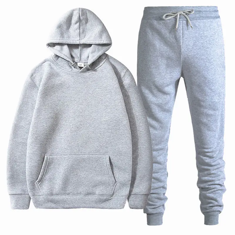 Men Black Grey Hoodie Pants Set Casual Sweatpants Hoodie - Image 31