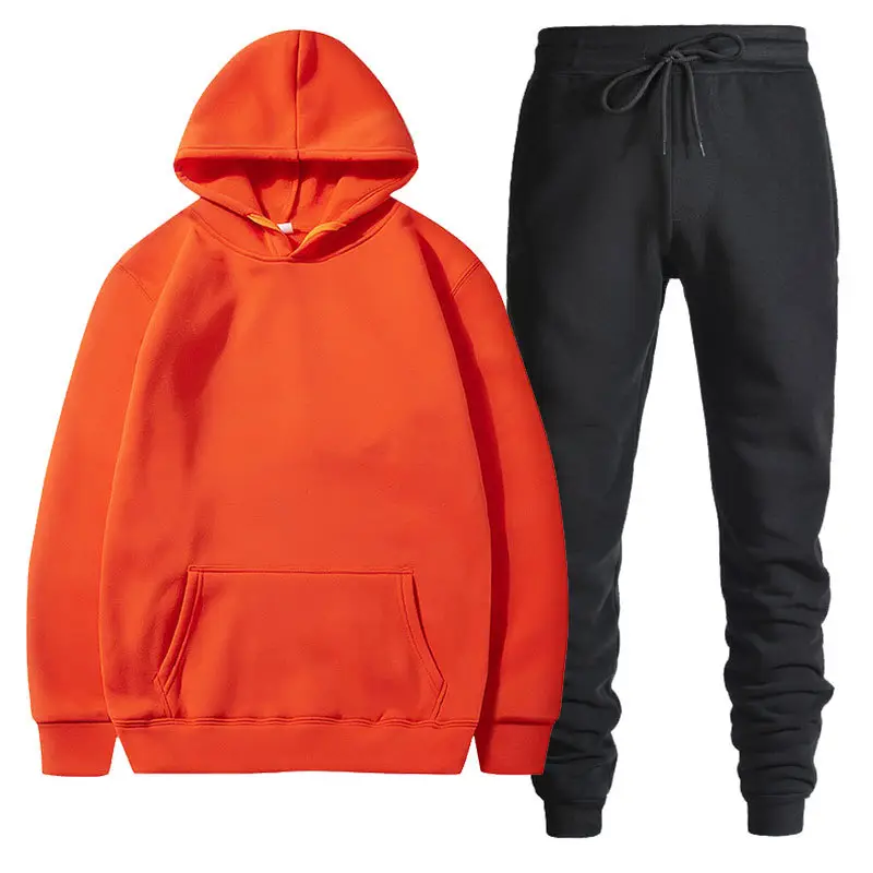 Men Black Grey Hoodie Pants Set Casual Sweatpants Hoodie - Image 13