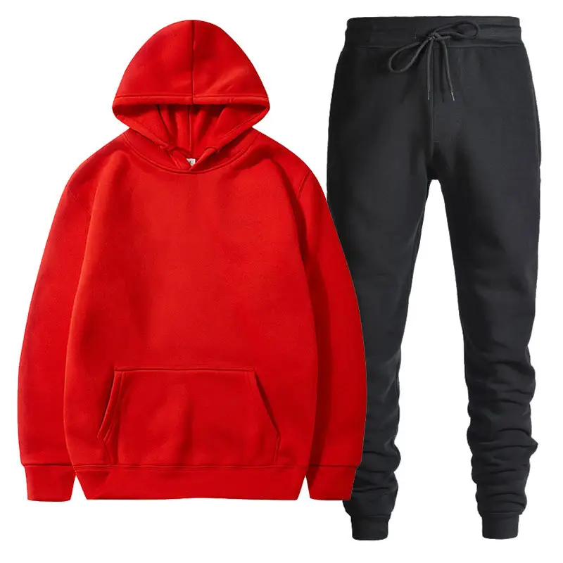 Men Black Grey Hoodie Pants Set Casual Sweatpants Hoodie - Image 21