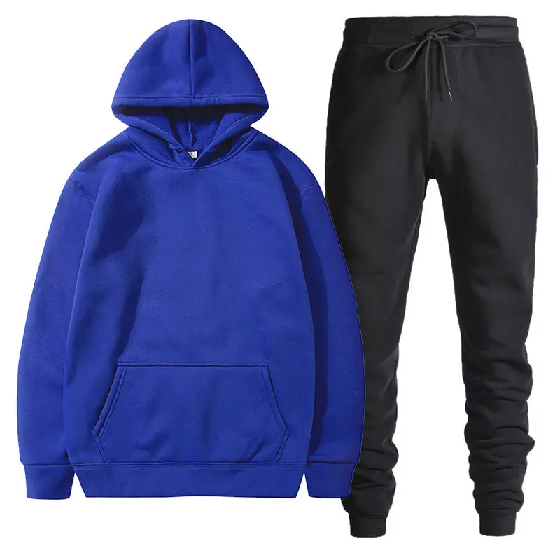 Men Black Grey Hoodie Pants Set Casual Sweatpants Hoodie - Image 22