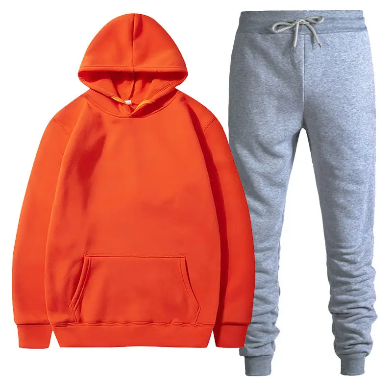 Men Black Grey Hoodie Pants Set Casual Sweatpants Hoodie - Image 24