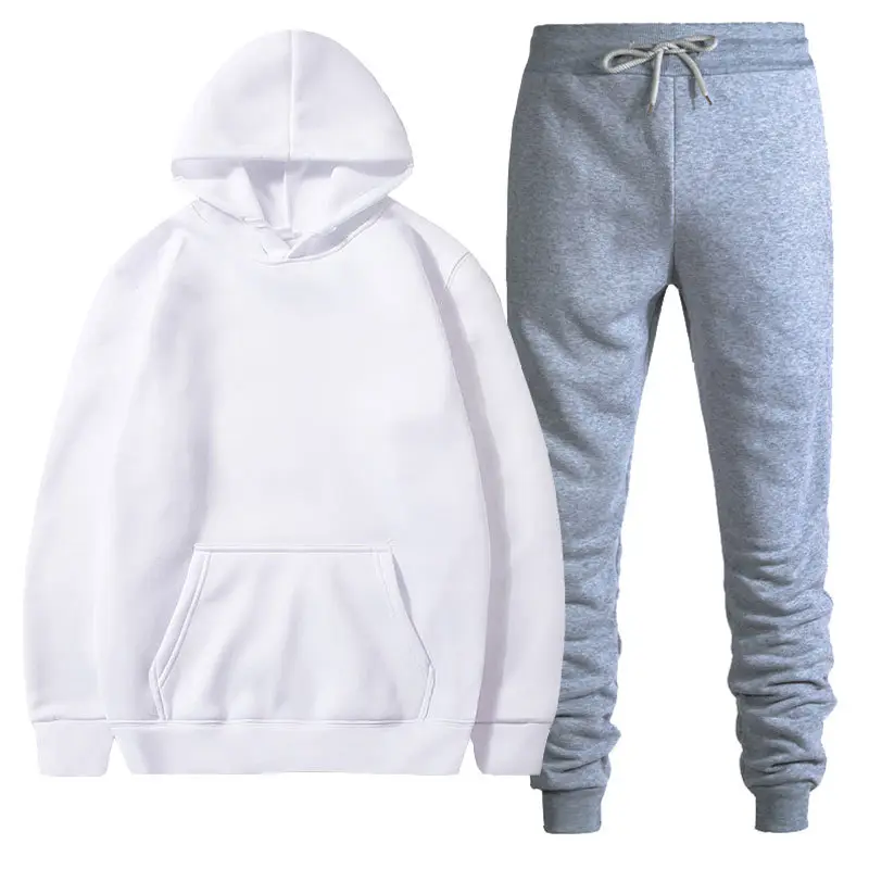 Men Black Grey Hoodie Pants Set Casual Sweatpants Hoodie - Image 25