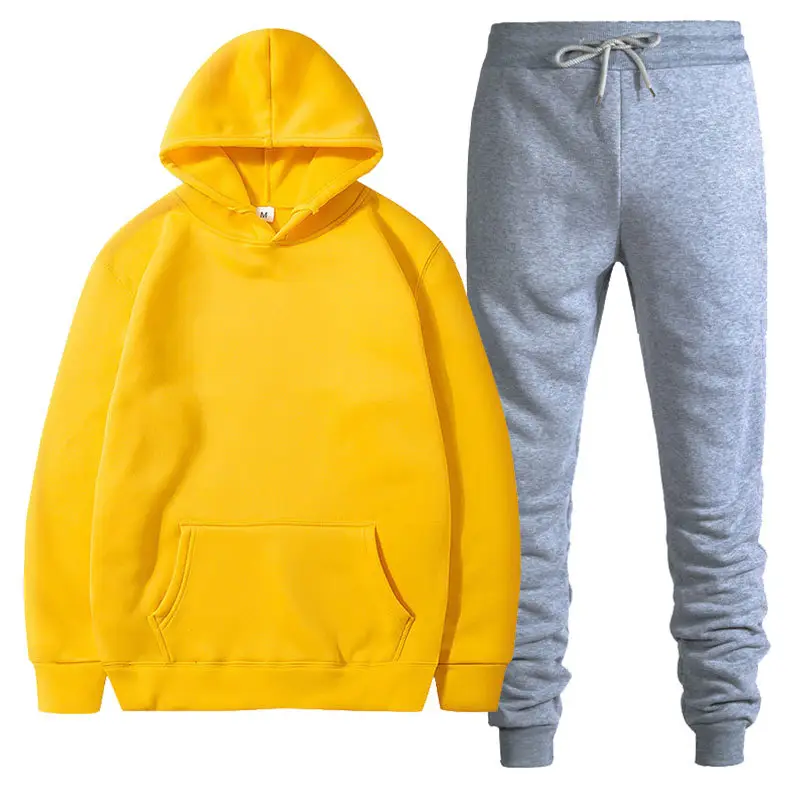 Men Black Grey Hoodie Pants Set Casual Sweatpants Hoodie - Image 26