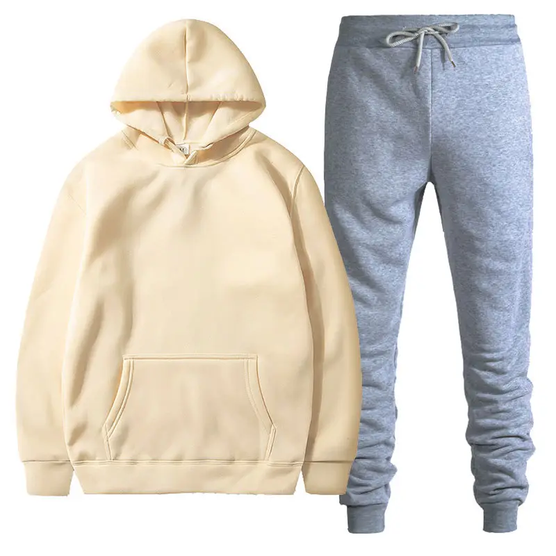 Men Black Grey Hoodie Pants Set Casual Sweatpants Hoodie - Image 27