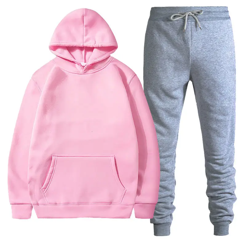 Men Black Grey Hoodie Pants Set Casual Sweatpants Hoodie - Image 29