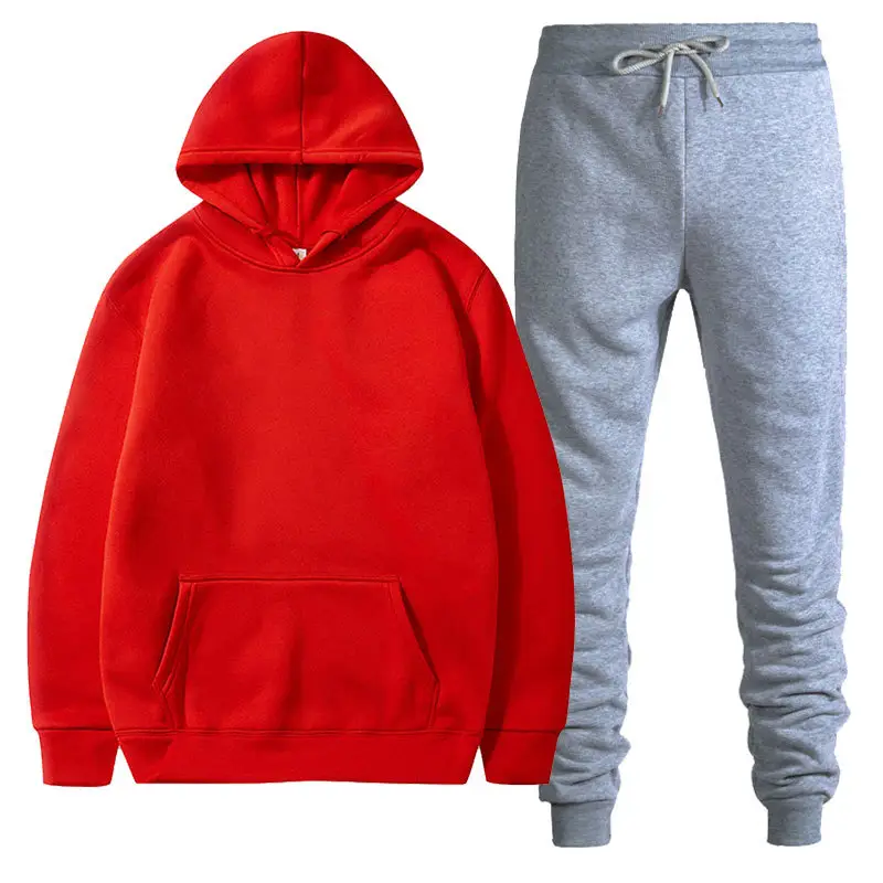 Men Black Grey Hoodie Pants Set Casual Sweatpants Hoodie - Image 32