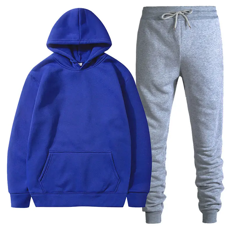 Men Black Grey Hoodie Pants Set Casual Sweatpants Hoodie - Image 33
