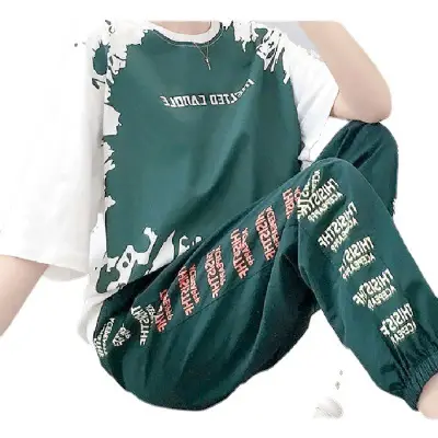 Women Casual Sports Suit Green Loose 2026 - Image 6