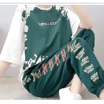 Women Casual Sports Suit Green Loose 2026 — feature 5