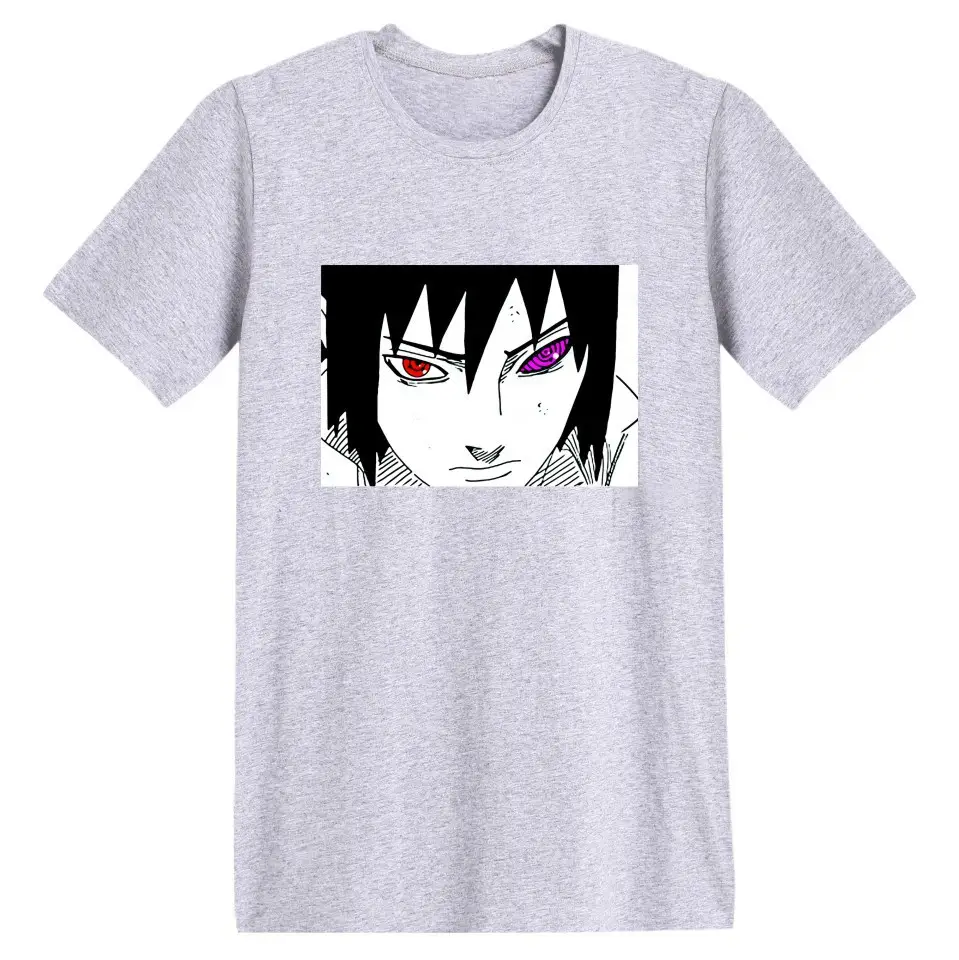 Naruto Anime T-Shirt Grey Short Sleeve