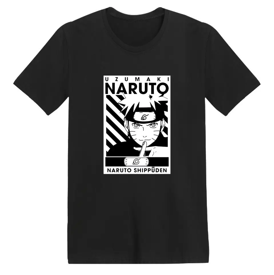 Naruto Anime T-Shirt Grey Short Sleeve
