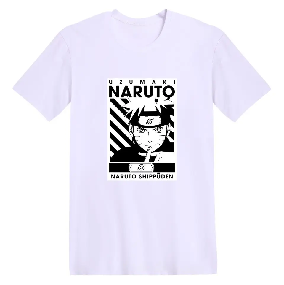 Naruto Anime T-Shirt Grey Short Sleeve