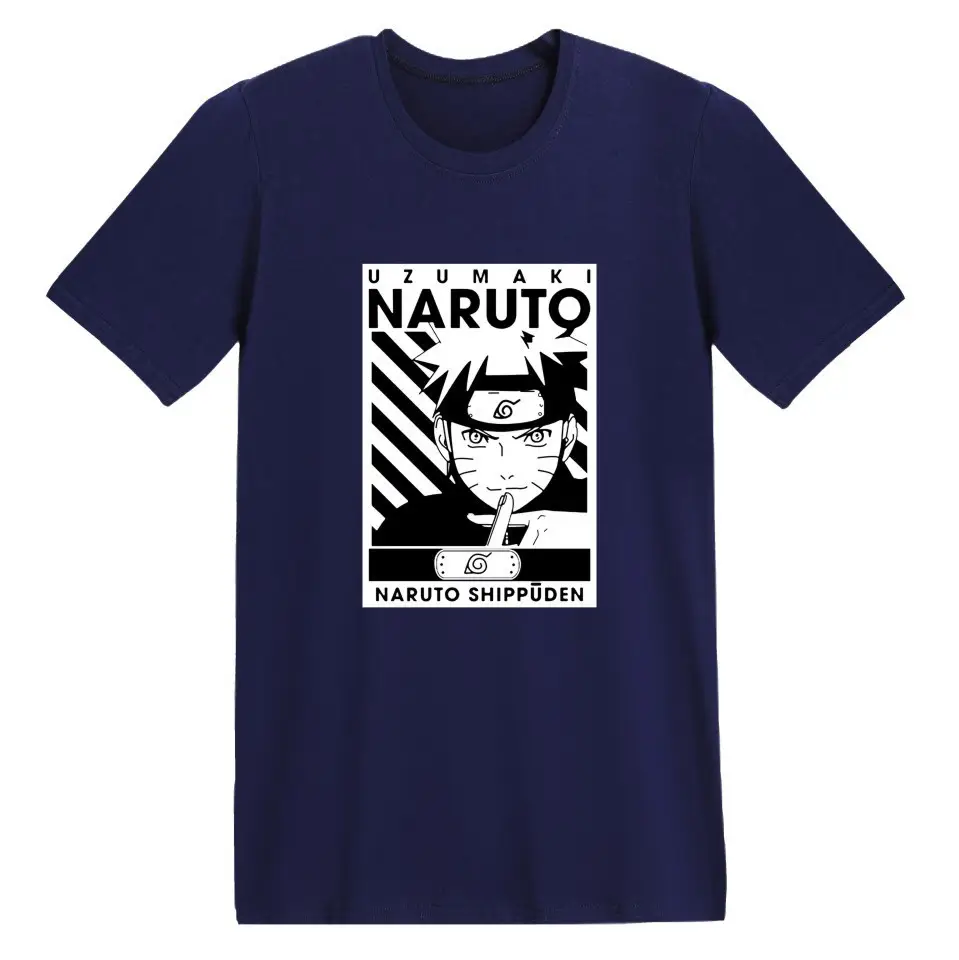 Naruto Anime T-Shirt Grey Short Sleeve