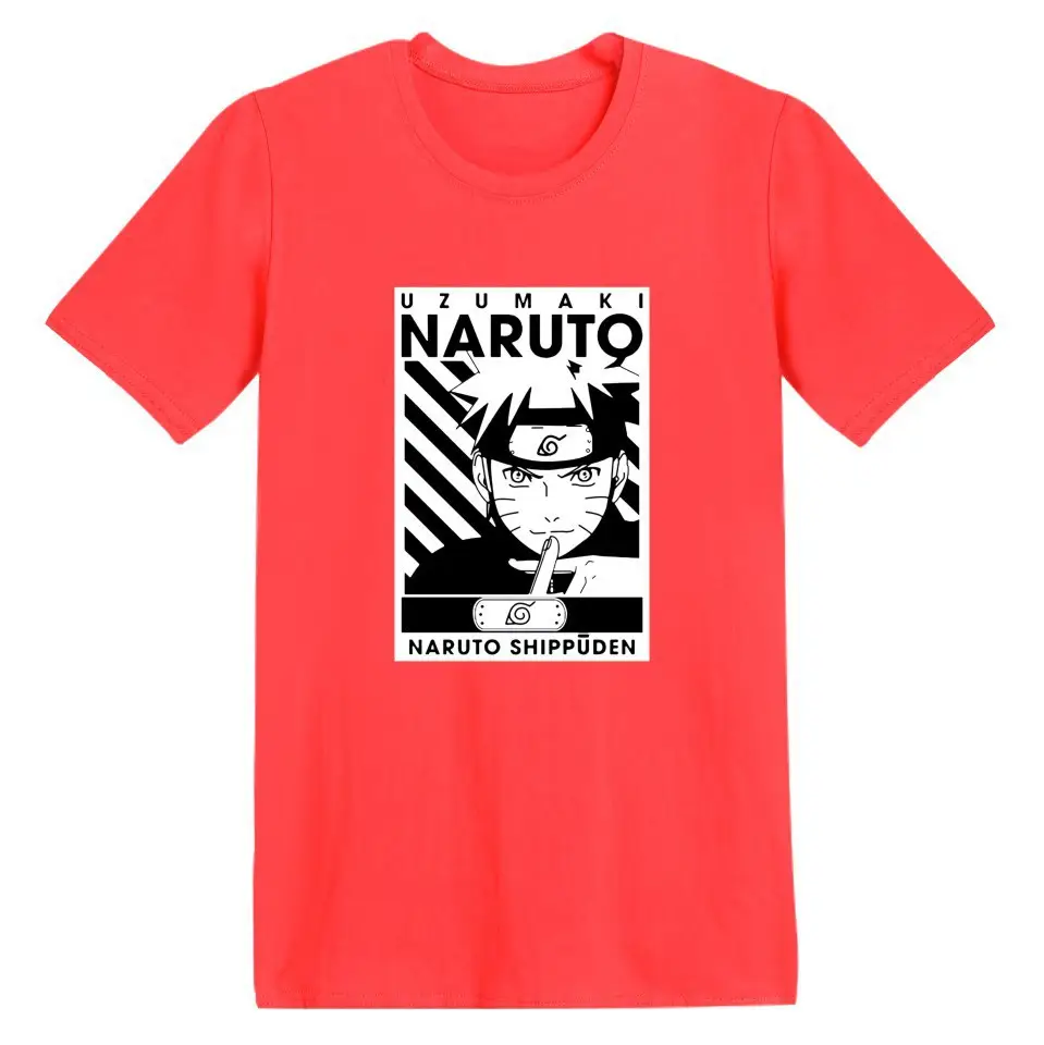 Naruto Anime T-Shirt Grey Short Sleeve