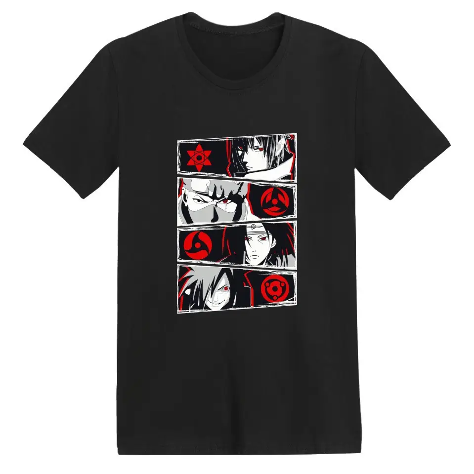 Naruto Anime T-Shirt Grey Short Sleeve
