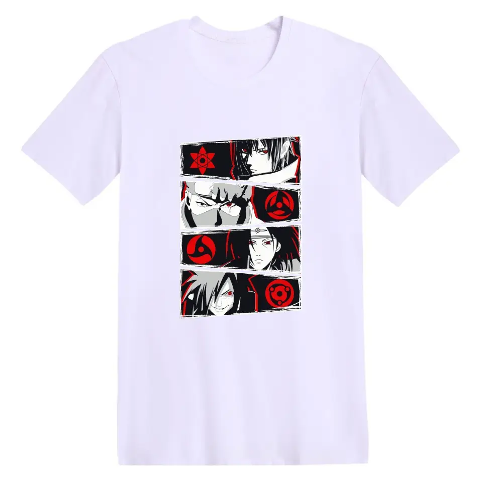 Naruto Anime T-Shirt Grey Short Sleeve