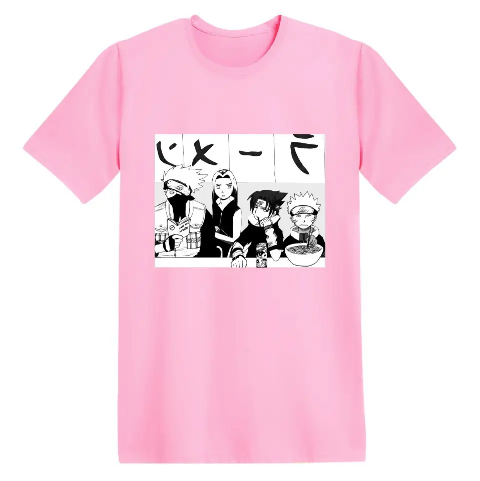 Naruto Anime Print Red T-Shirt Short Sleeve - Image 11