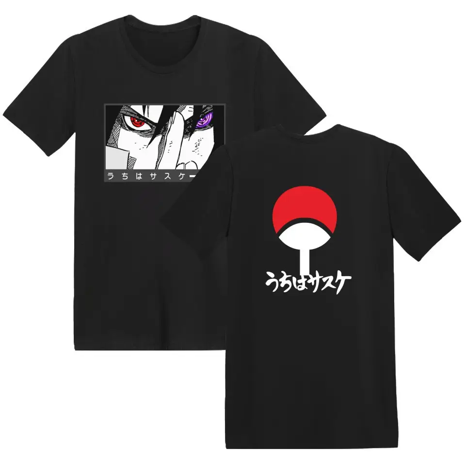 Naruto Anime Print Red T-Shirt Short Sleeve - Image 13