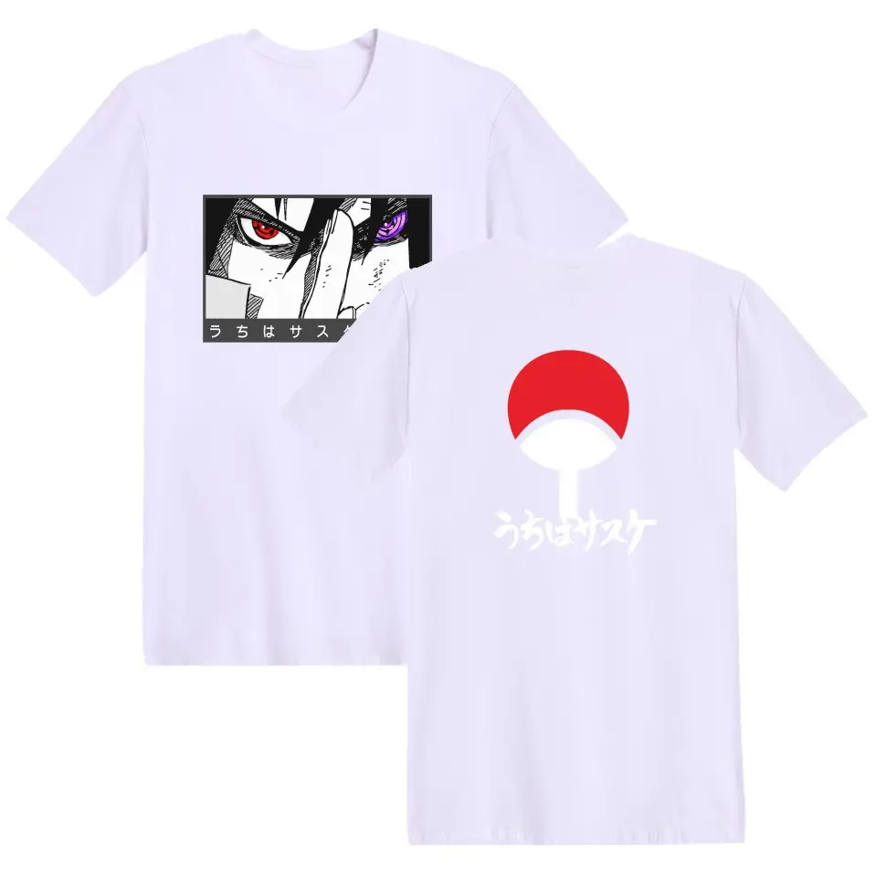 Naruto Anime Print Red T-Shirt Short Sleeve - Image 14
