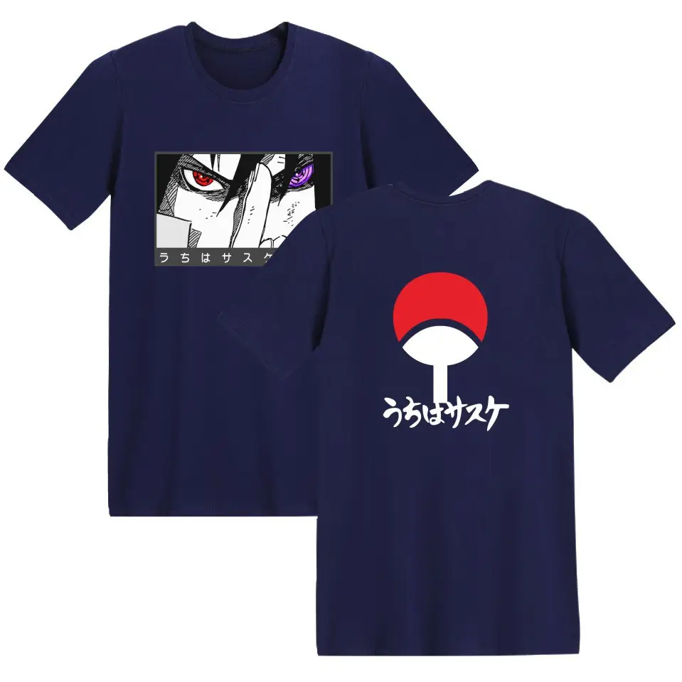 Naruto Anime Print Red T-Shirt Short Sleeve - Image 16