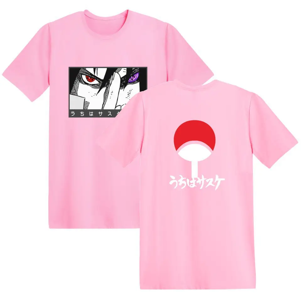 Naruto Anime Print Red T-Shirt Short Sleeve - Image 17