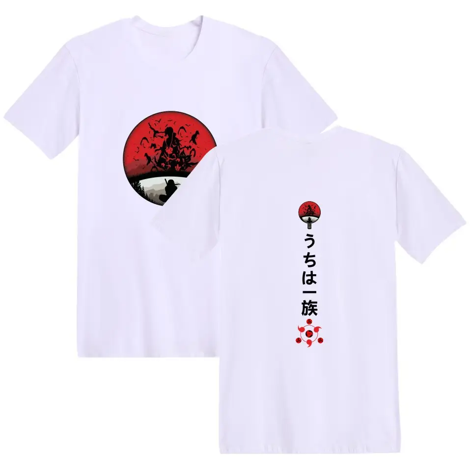 Naruto Anime Print Red T-Shirt Short Sleeve - Image 20