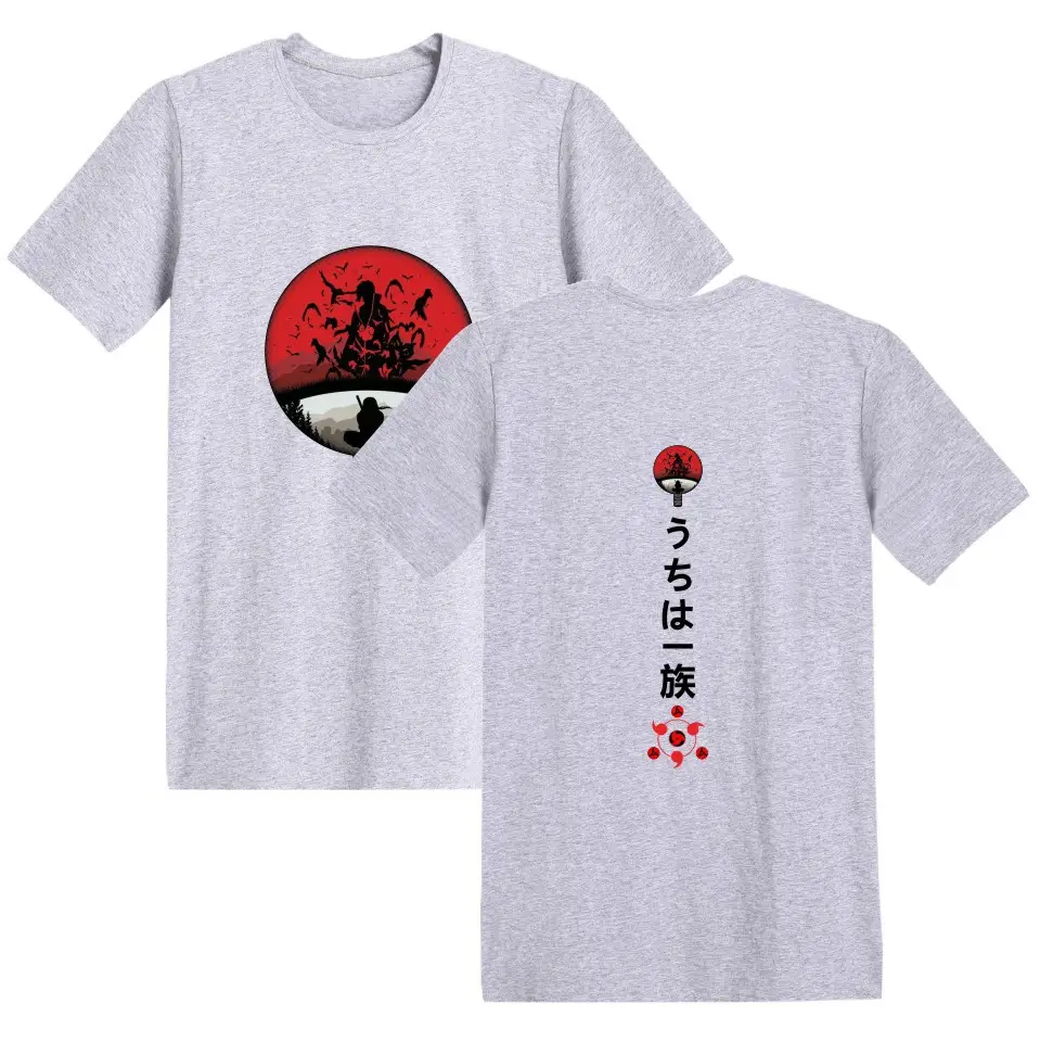 Naruto Anime Print Red T-Shirt Short Sleeve - Image 21