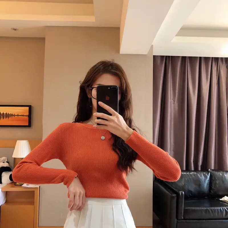 Women's 2025 Knitted Sweater Yellow Long Sleeve — feature 16