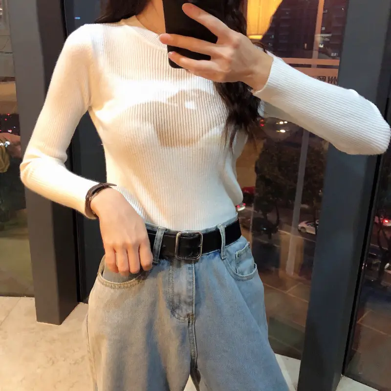 Women's 2025 Knitted Sweater Yellow Long Sleeve — feature 32