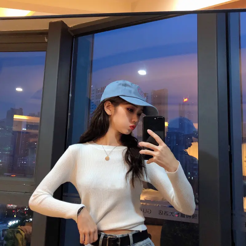 Women's 2025 Knitted Sweater Yellow Long Sleeve — feature 34