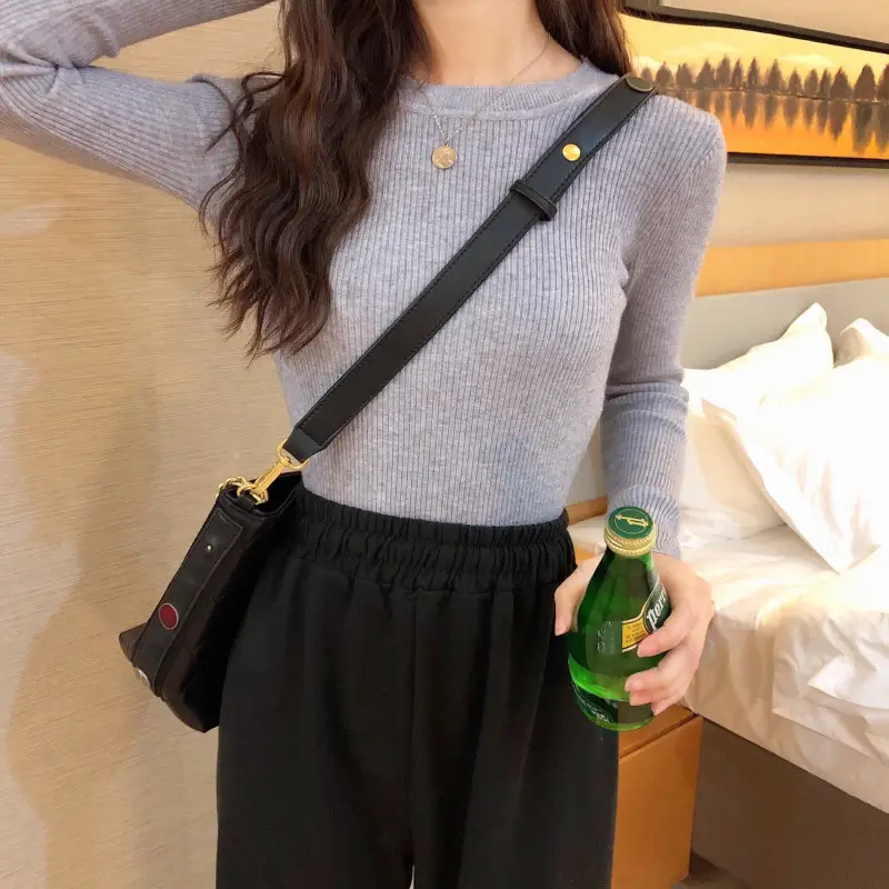 Women's 2025 Knitted Sweater Yellow Long Sleeve — feature 36