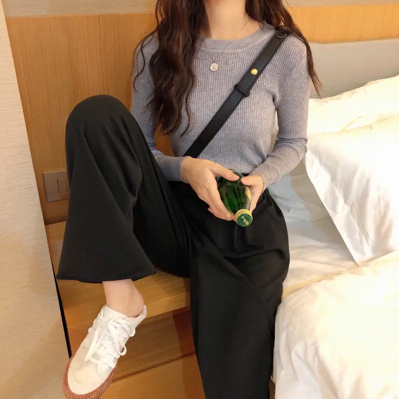 Women's 2025 Knitted Sweater Yellow Long Sleeve — feature 42