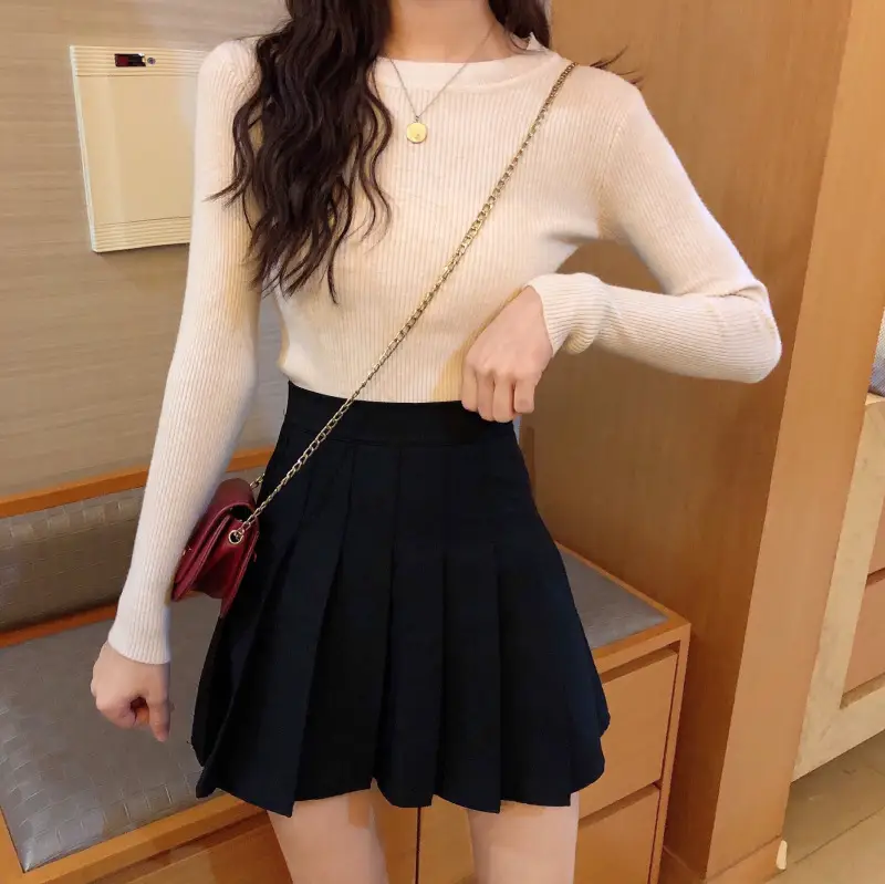 Women's 2025 Knitted Sweater Yellow Long Sleeve — feature 67