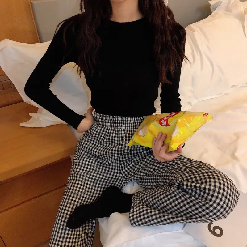 Women's 2025 Knitted Sweater Yellow Long Sleeve - Image 5
