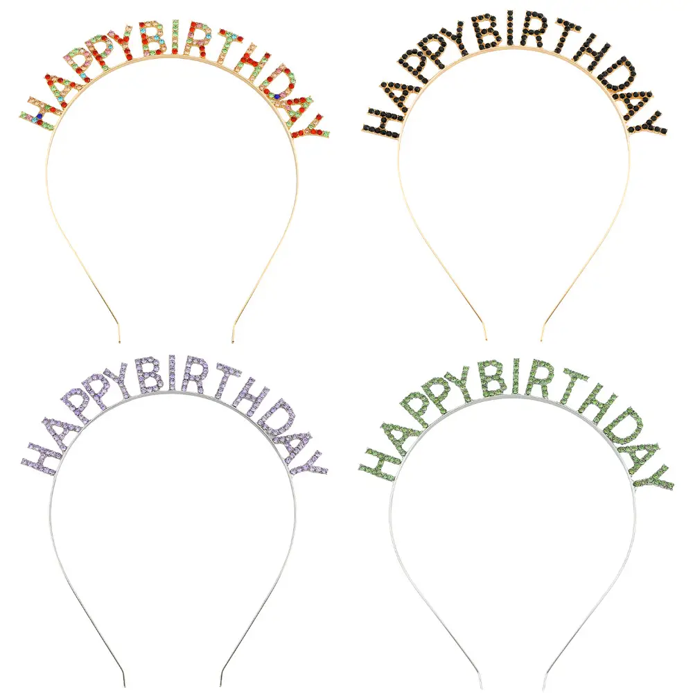 Happy Birthday Headband for Women with Letters