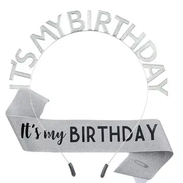 Happy Birthday Headband for Women with Letters — feature 10