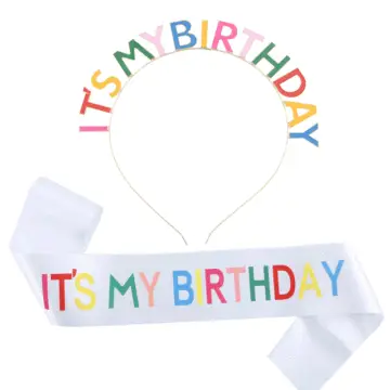 Happy Birthday Headband for Women with Letters — feature 12