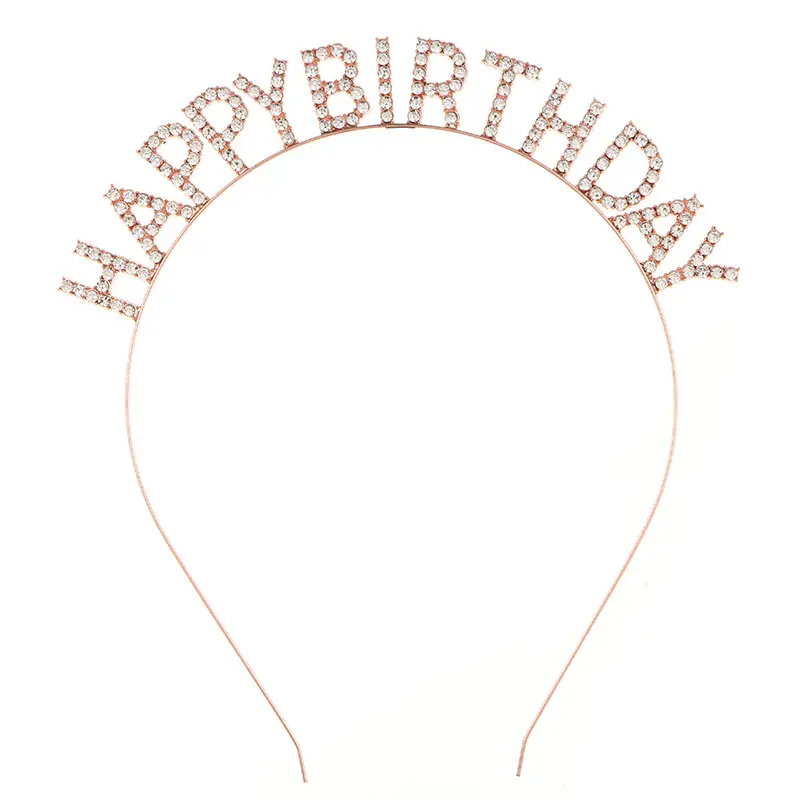 Happy Birthday Headband for Women with Letters
