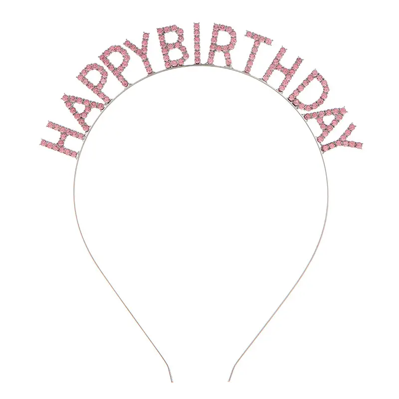 Happy Birthday Headband for Women with Letters