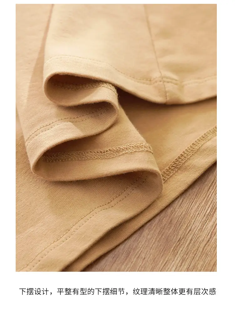Women's Solid Color Slimming T-Shirt Round Neck — feature 4
