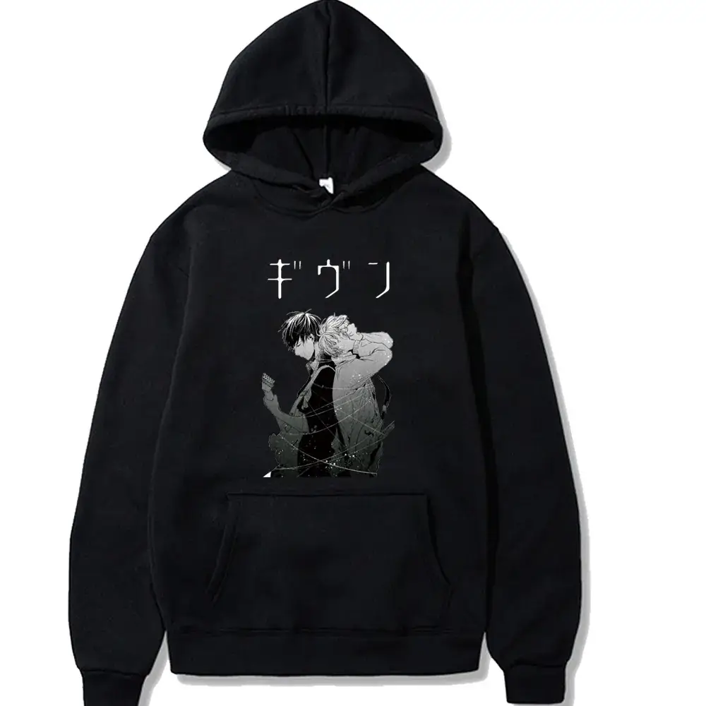 Pink Japanese Comic Hooded Sweatshirt for Men - Image 5