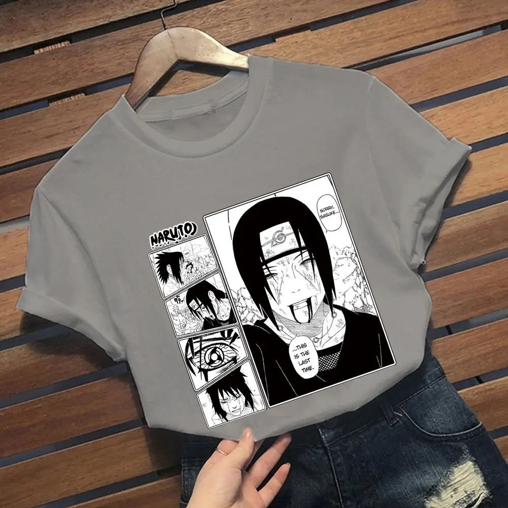 Naruto Graphic T-Shirt Grey Short Sleeve Loose Fit - Image 8