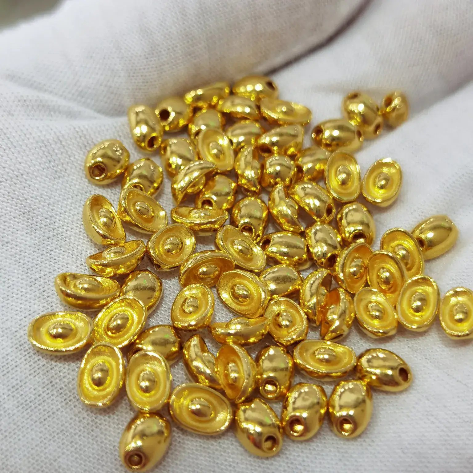 Pure Gold 999 Hard Gold Transfer Beads for DIY Jewelry - Image 6