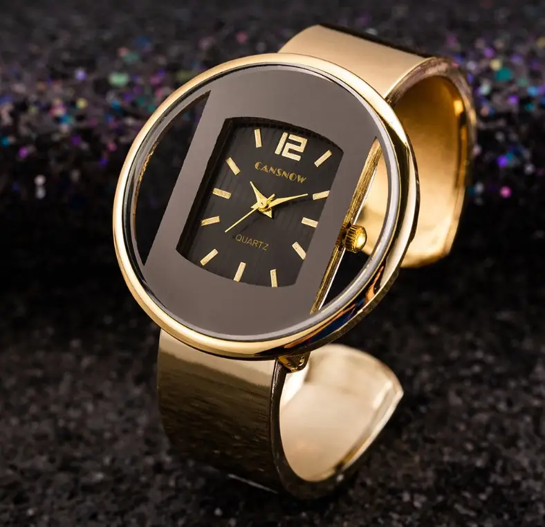 Korean Gold Steel Band Women's Quartz Watch