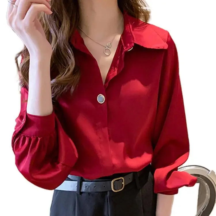 White Long-Sleeve Blouse for Women 2026 - Image 7