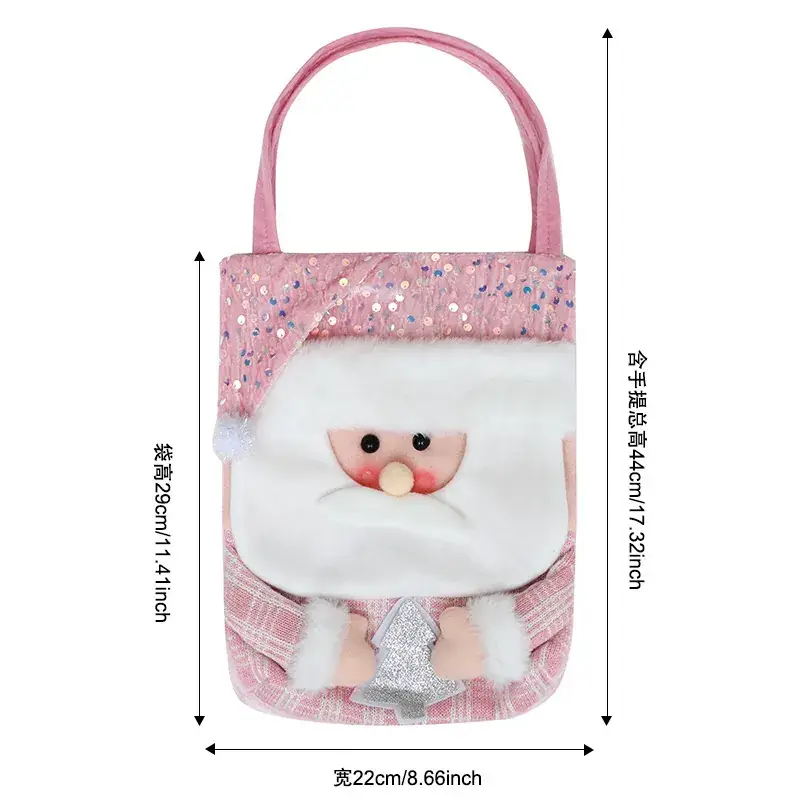 Santa Plush Toy Pink 30cm Height Christmas Decor - Image 50