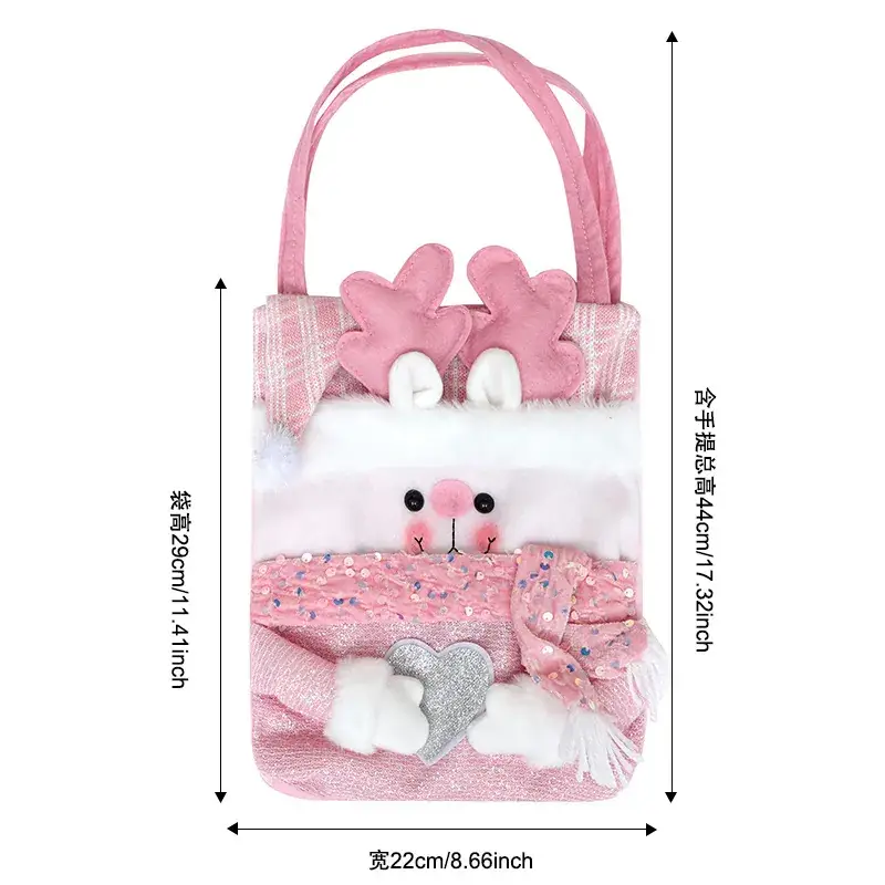 Santa Plush Toy Pink 30cm Height Christmas Decor - Image 52